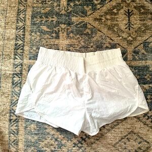 White High-Waisted Shorts